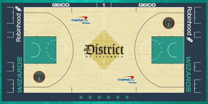 New City Edition themed court that will be used during the 2023-2024 year.